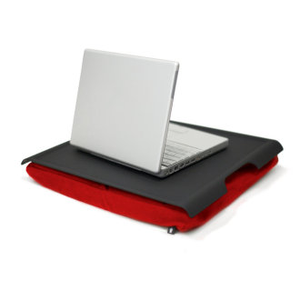 Функциональная подставка-поднос "Laptray" черный/красный